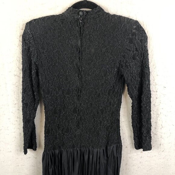 Vintage Rubina Dress Womens Small Black Lace Pleats Fairy Whimsigoth  Feminine - Picture 16 of 16